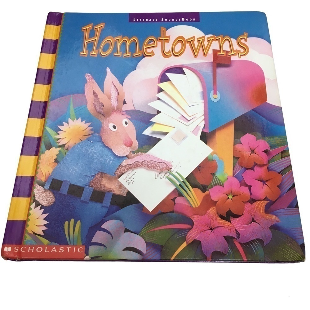 VINTAGE 1996 Book Hometowns Scholastic Classroom Homeschooling Reading School
